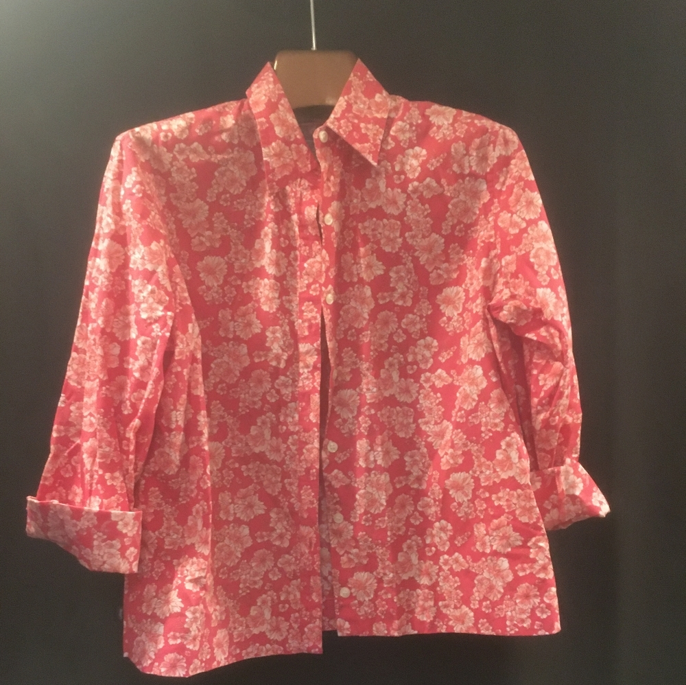 pink flowers shirt